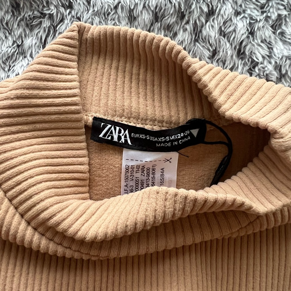 Zara Tan Ribbed Tank Top - Picture 4 of 4
